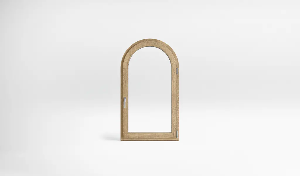 Infisso curvo in legno