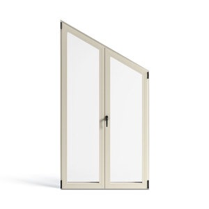 Porta finestra doppia anta fuori squadro in alluminio - Tecnoplast Infissi