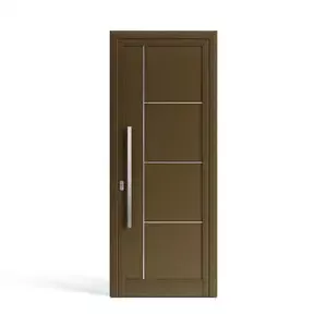 Portoncino marrone in alluminio - Tecnoplast Infissi