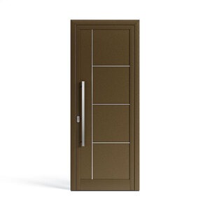 Portoncino marrone in alluminio - Tecnoplast Infissi
