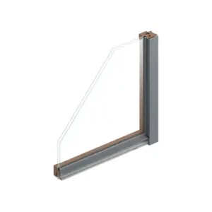 Spaccato angolare sistema W80 SLIM ALU legno