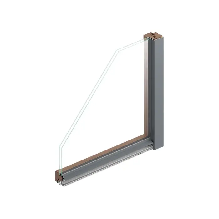 Spaccato angolare sistema W80 SLIM ALU legno